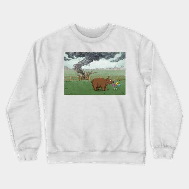 Dumb Bear - Tornado Crewneck Sweatshirt by JadedSketch